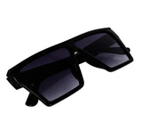 Unisex Black Retro Square Sunglass